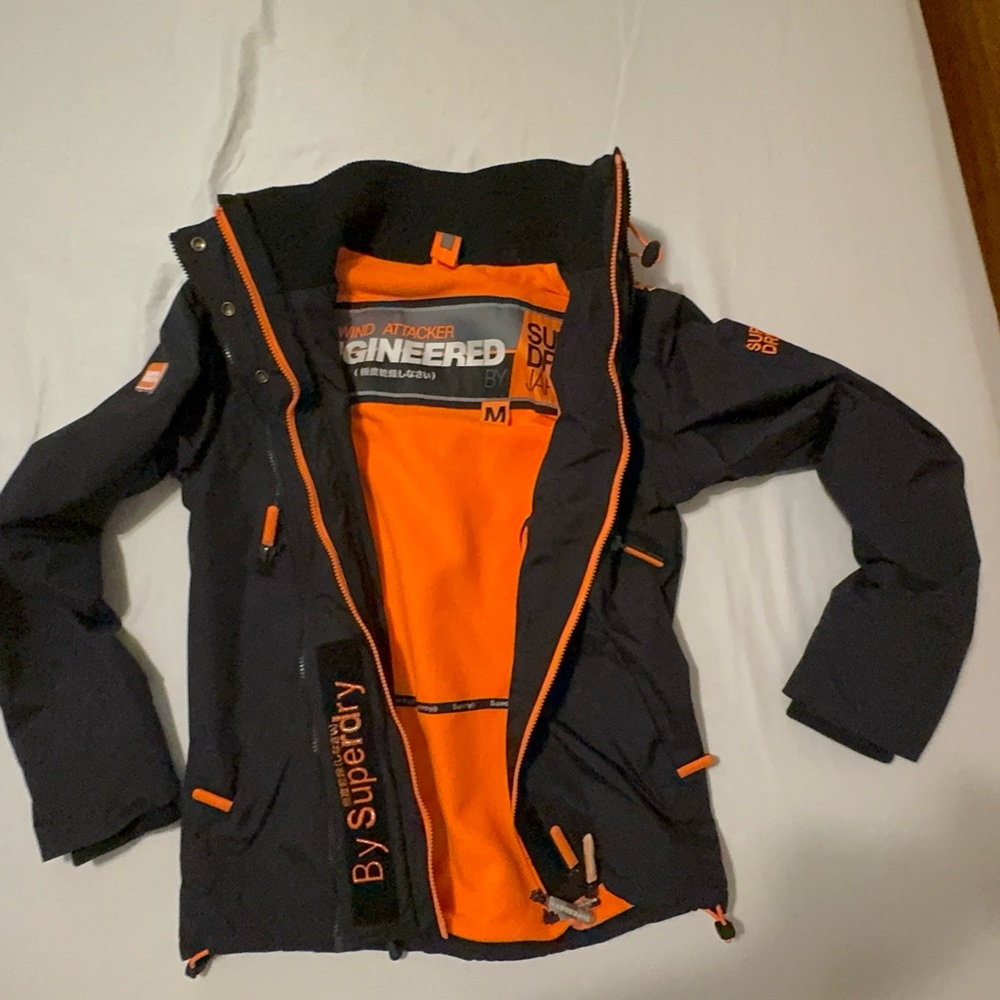 Superdry Jacket Black with Orange Highlights